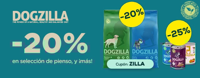 Dogzilla: -20% descuento en pienso para perro y 25% en packs de húmedo