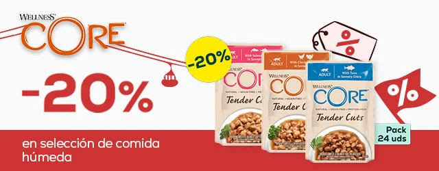 Wellness Core: -20% en selección de packs de húmedo para gato 24uds