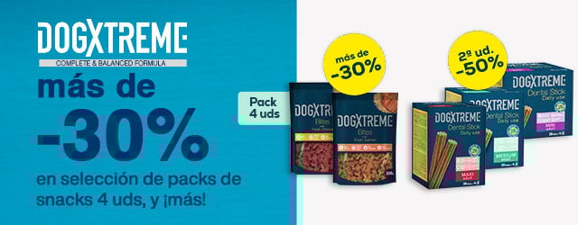 Dogxtreme: Más de -30% en selección de packs de snacks 4 uds, y -50% en 2ª unidad en selección  de snacks