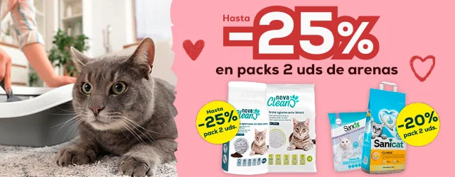 Hasta -25% en packs de arenas 2 uds