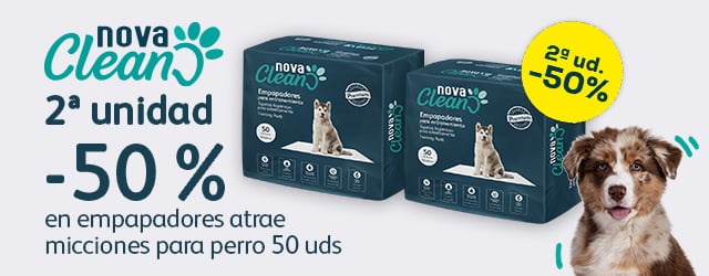 Nova Clean: -50% en la 2ª unidad en empapadores atrae micciones para perro 50 uds 