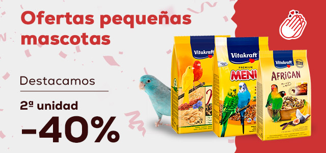 Vitakraft: -40% en la 2ª unidad en selección de comida para pájaros