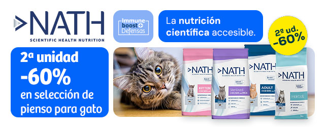 Nath: -60% en la 2ª unidad en selección de pienso para gato Nath: -60% en la 2ª unidad en selección de pienso para gato