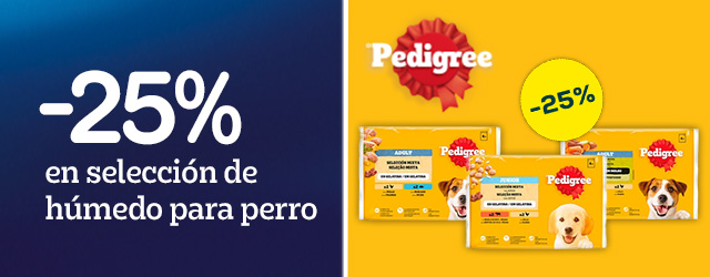 Pedigree: -25% en selección de comida húmeda para perro