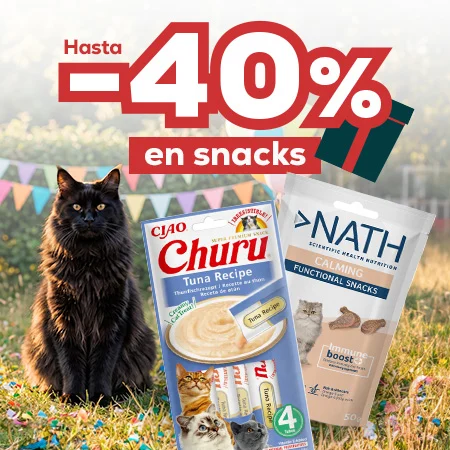 Hasta –40% en selección de snacks para gato