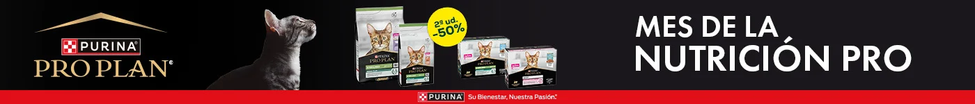 Mes de Pro Plan: -50% en la 2ª unidad en selección de pienso para gato, y -50% en la 2ª unidad en selección de packs de húmedo para gato