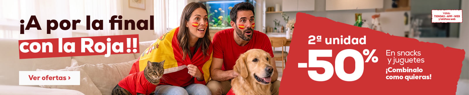 -50% en la 2ª unidad en selección de snacks y juguetes ¡Combínalos como quieras!