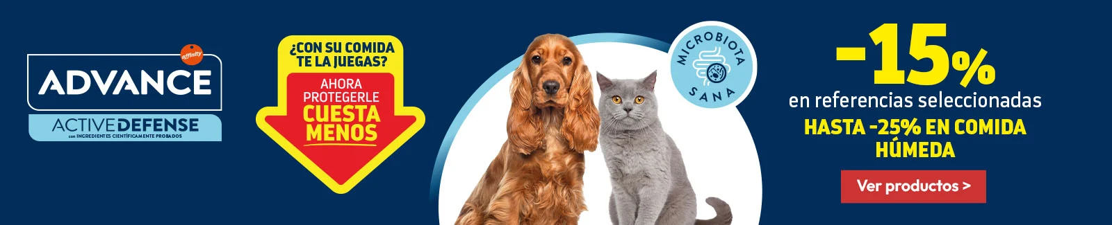 Advance: -15% en selección de pienso, -25% en selección de packs de húmedo para gato 12 x 85g