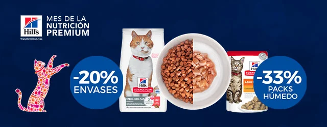 Mes de Hill's: -20% en selección de pienso para gato, y más de -30% en selección de packs de húmedo para gato