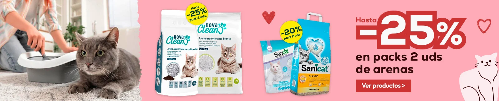 Hasta -25% en packs de arenas 2 uds