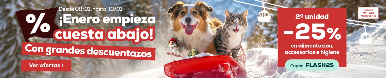 25% descuento en la segunda unidad