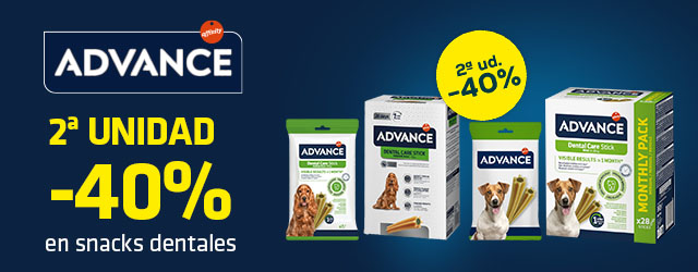 Advance: -40% en 2ª unidad en snacks dentales