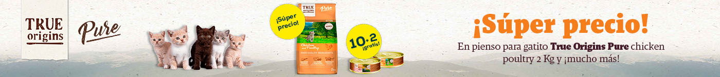 True Origins Pure: Súper precios en pienso para gatito; 10 + 2  gratis con packs de comida húmeda de 12 uds. para gatito