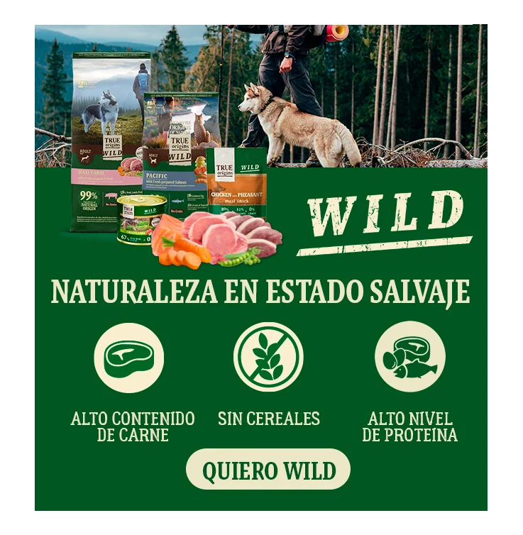 True Origins Wild: Naturaleza en estado salvaje con alto contenido en proteína y sin cereales