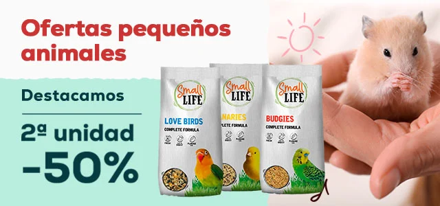 Small Life: -50% en la 2ª unidad en selección de comida y calcio para pájaro y roedor