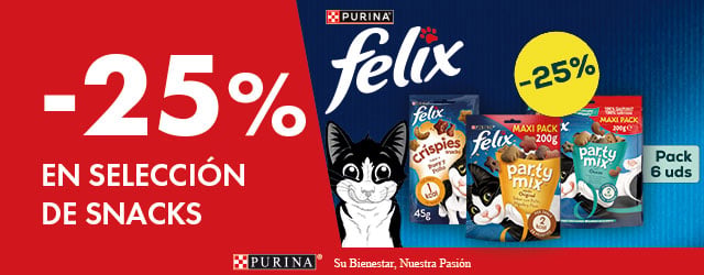 Felix: -25% en selección de snack para gato