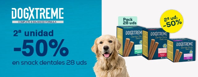 Dogxtreme: -50% en la 2ª unidad en snack dentales 28 uds