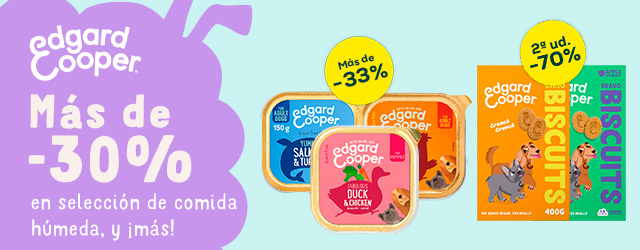Edgard & Cooper: Más de -30% en selección de comida húmeda, y  -70% en la 2ª unidad de selección de snacks para perro