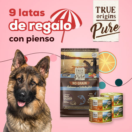 True Origins Pure: 9 latas de húmedo de regalo con pienso para perro Adulto y Senior 12 kg