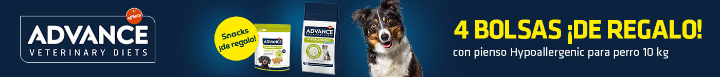 Advance Veterinary Diets: 4 bolsas de snacks de regalo con pienso Hypoallergenic para perro 10 kg