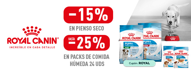 Royal Canin: -15% en selección de pienso para perro y -25% en selección de packs de húmedo para perro
