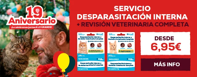 Servicio desparasitación interna más revisión veterinaria completa para gato
