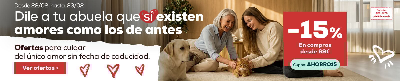 15% descuento en compras superiores a 69&euro;