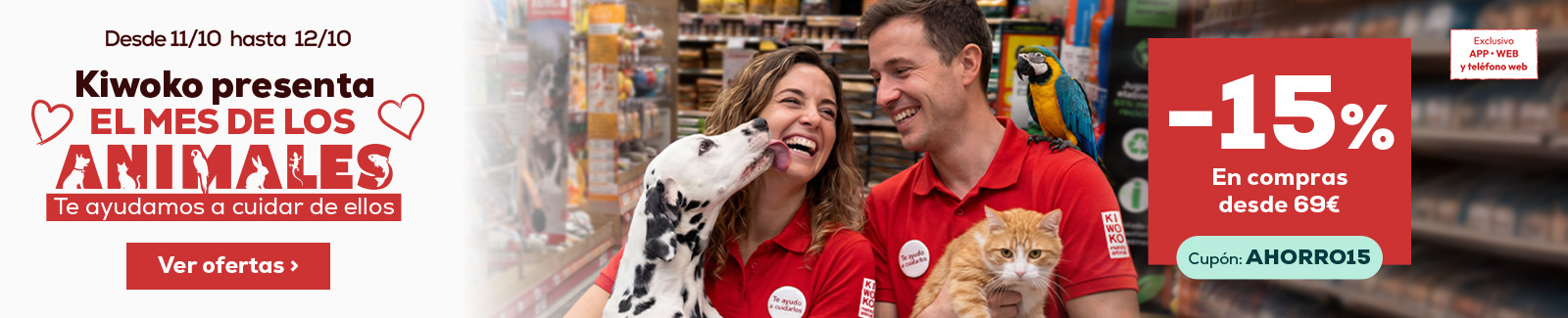 15% descuento en compras superiores a 69&euro;