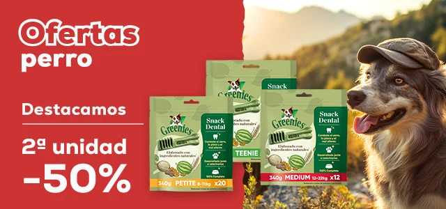 Greenies: -50% en la 2ª unidad en selección de snacks dentales