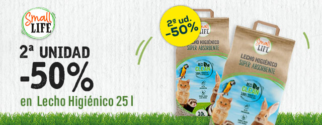 Small Life: -50% en la 2ª unidad de lecho higiénico 25l