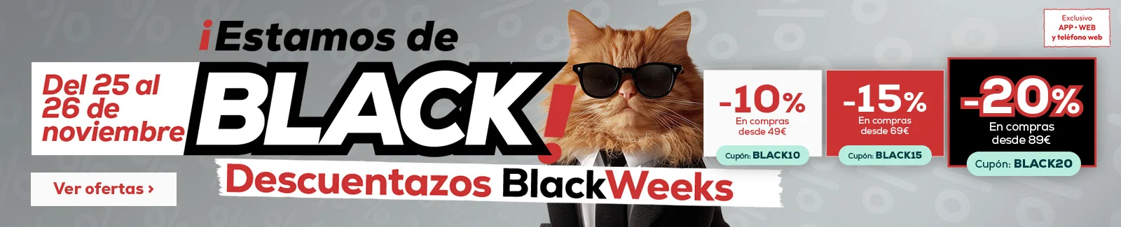 10% descuento en compras superiores a 49€ y 15% descuento en compras superiores a 69€ y 20% descuento en compras superiores a 89€