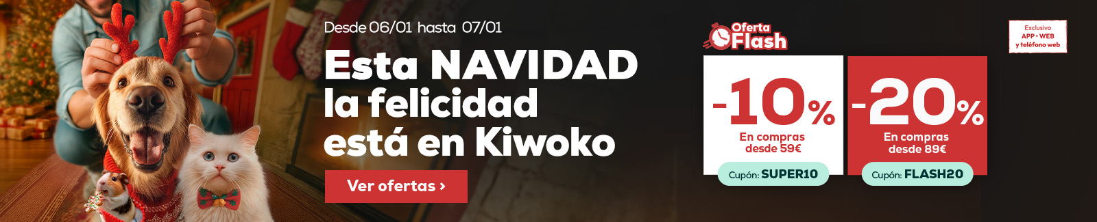 10% descuento en compras superiores a 49&euro; y 20% descuento en compras superiores a 89&euro;