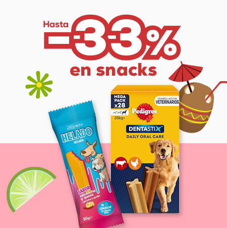 Hasta - 33% en snacks para perro