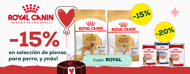 Royal Canin: -15% en selección de pienso para perro y -20% en selección de packs de húmedo para perro 12uds