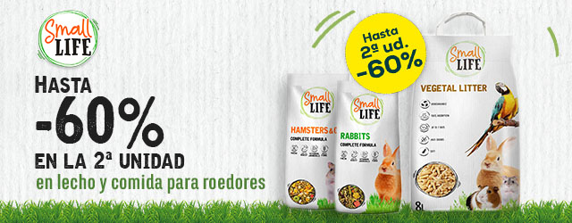 Hasta -60% en la 2ª unidad en lecho y comida para roedores