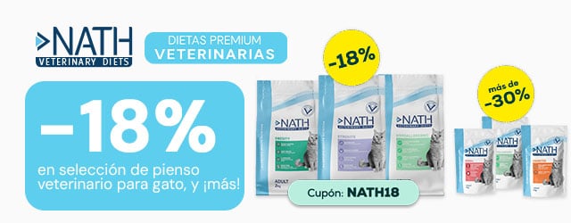 Nath: -18% en pienso veterinario, más de -30% en selección de packs de comida húmeda 48 unidades