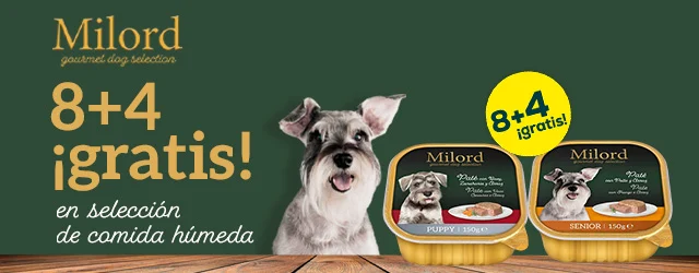 Milord: 8 + 4 gratis en seección de packs de húmedo 12 uds