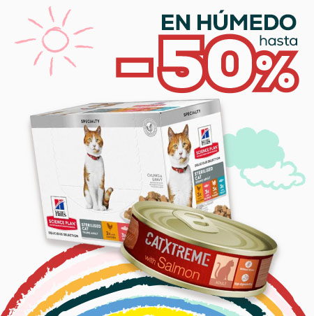 Hasta -50% en húmedo para gato