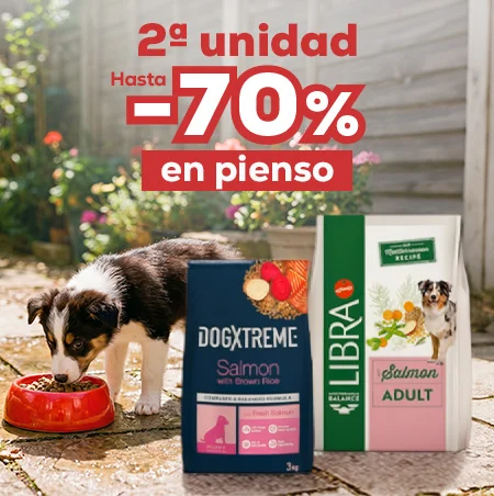 Hasta -70% en la 2ª unidad en selección de pienso para perro