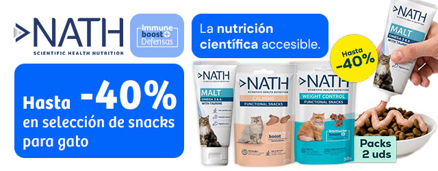 Nath: Hasta -40% en selección de snacks  para gato