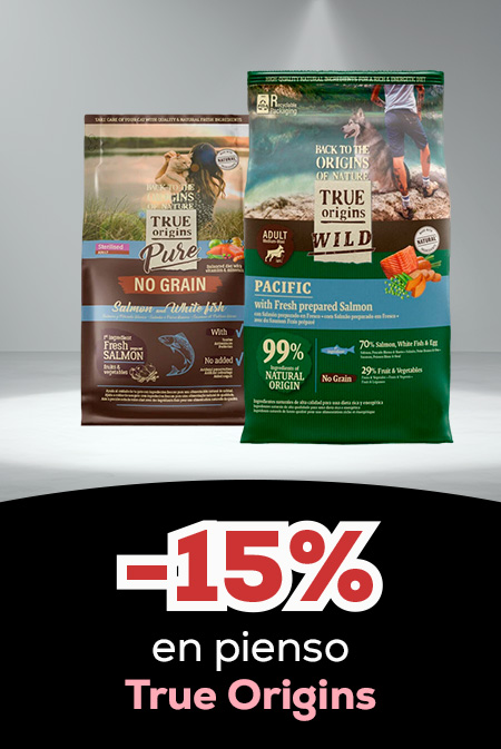 True Origins: -15% descuento en todo el pienso para perro y gato