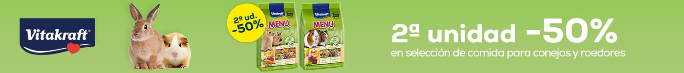 Vitakraft: -50% en la 2ª unidad en selección de comida para roedores