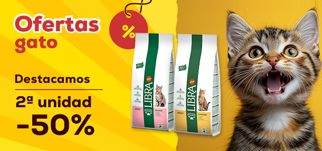 Libra: -50% en la 2ª unidad en selección de pienso para gato 12 kg