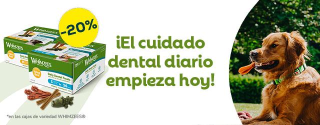 Whimzees: -20% en selección de snacks dentales para perro