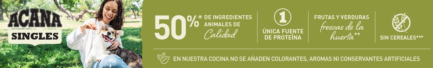 Acana Singles. Alimentación con ingredientes limitados