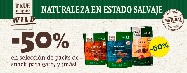True Origins: -50% en selección de snacks para gato