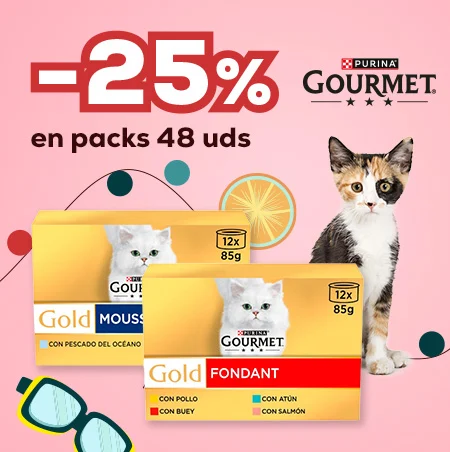 Gourmet: -25% en selección de packs de húmedo para gato 48uds