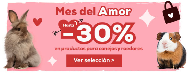 Mes del amor: Ofertas del mes de roedores y conejos