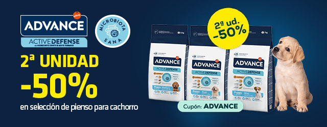 Advance: -50% en la 2ª unidad en selección de pienso para cachorro