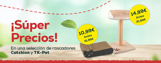 Súper Precios en una selección de rascadores Catshion y TK-Pet